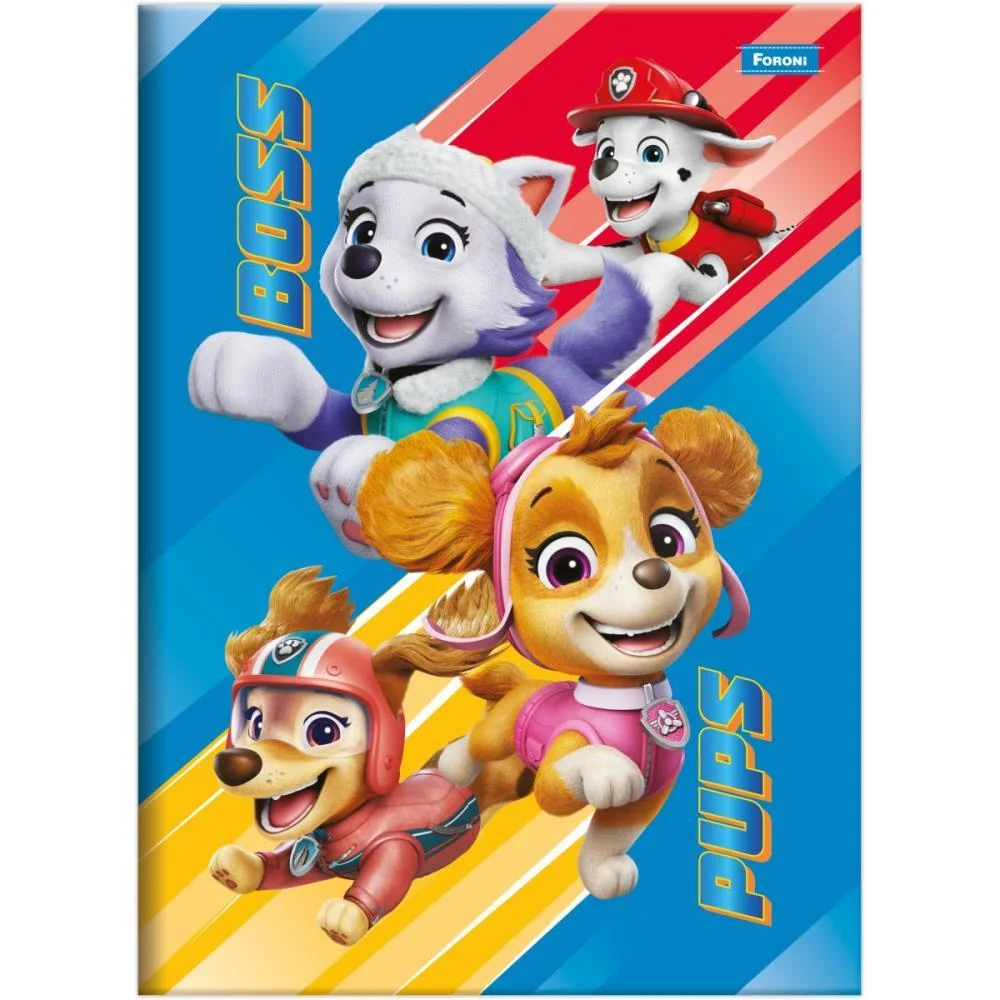 CADERNO BROCHURA 1/4 CAPA DURA PATRULHA CANINA 80F FORONI (PCT.C/05)