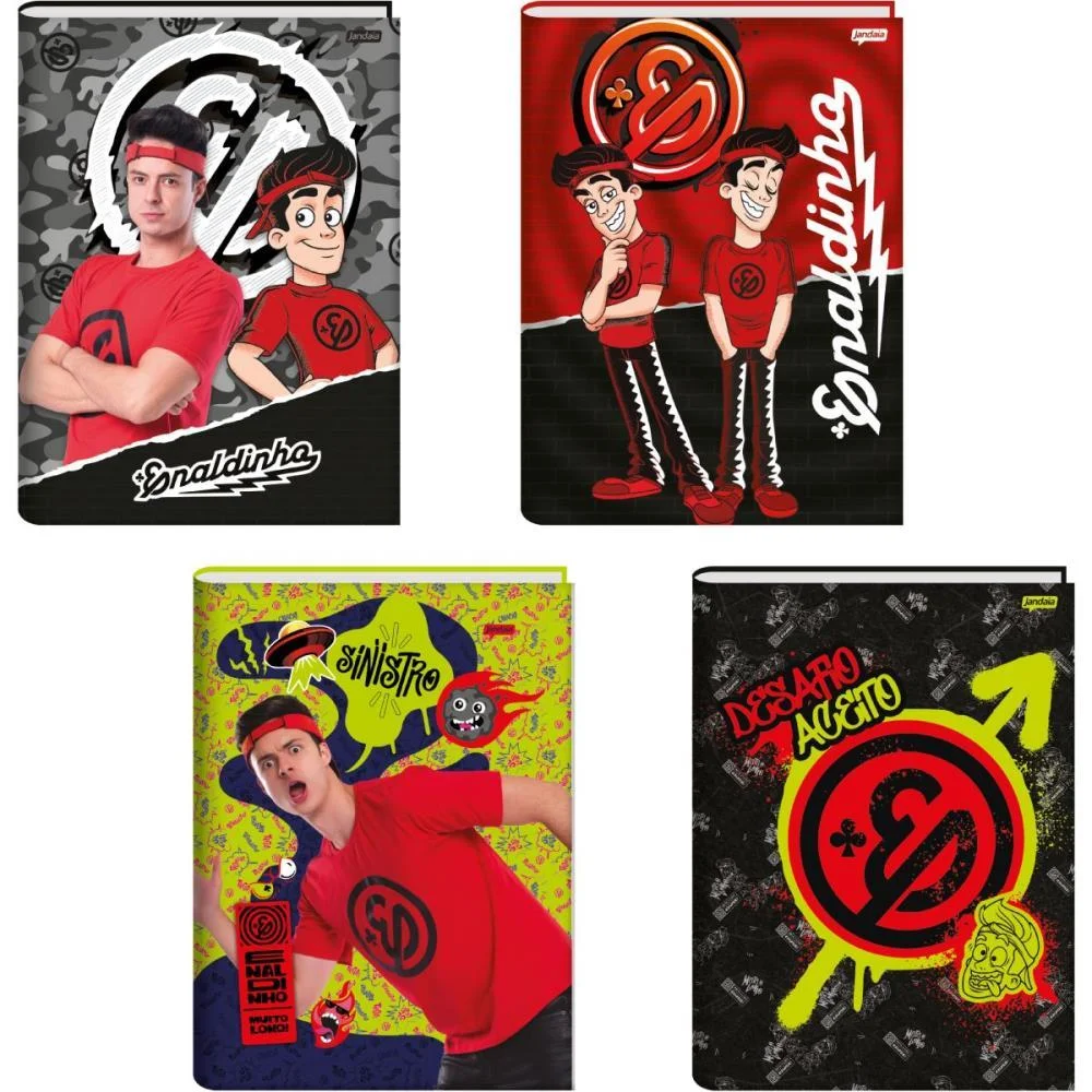 CADERNO BROCHURA 1/4 CAPA DURA ENALDINHO 80FLS. JANDAIA (PCT.C/05)