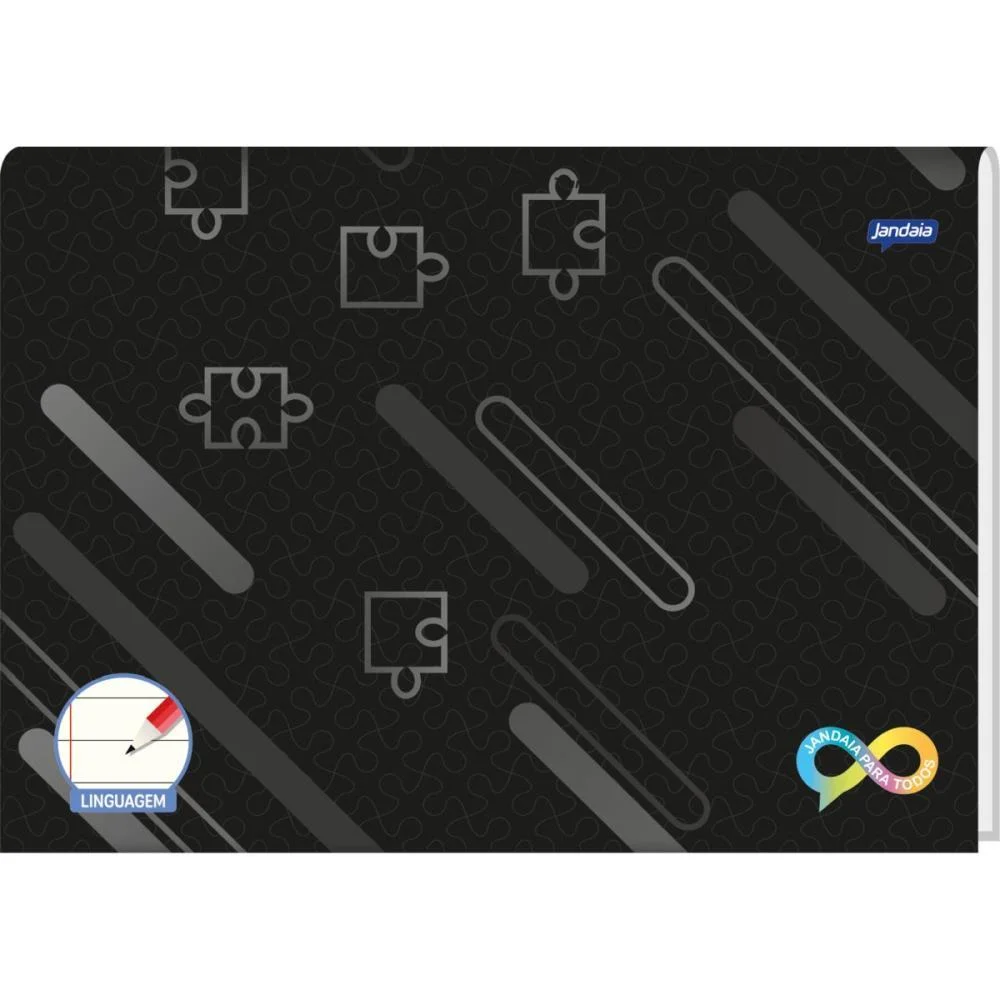 CADERNO BROCHURAO CAPA DURA NEURO TOPO LINGUAGEM 60FLS JANDAIA (PCT.C/05)