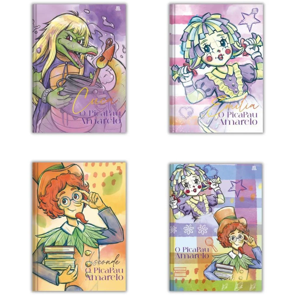 CADERNO BROCHURAO CAPA DURA O PICA PAU AMARELO 80F ANIMATIVA (PCT.C/05)