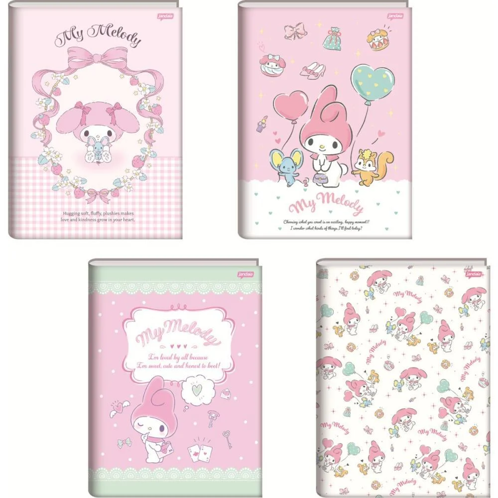 CADERNO BROCHURAO CAPA DURA MY MELODY 80FLS. JANDAIA (PCT.C/05)