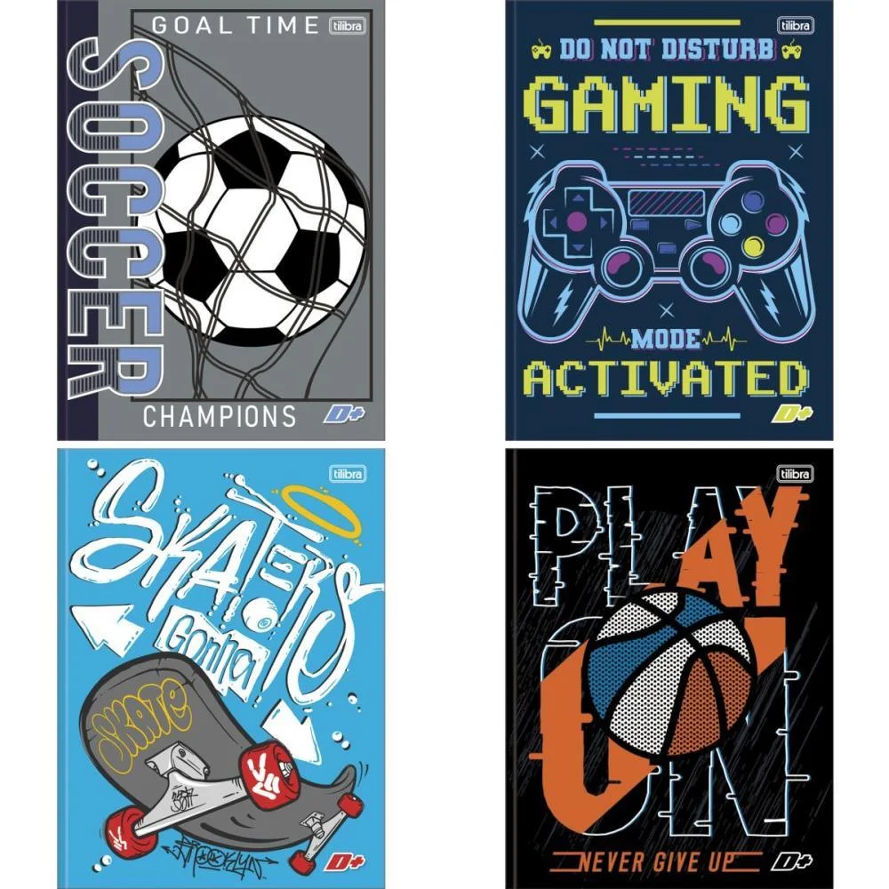 CADERNO BROCHURAO CAPA DURA D+ 48FLS. MASCULINO TILIBRA (PCT.C/10)