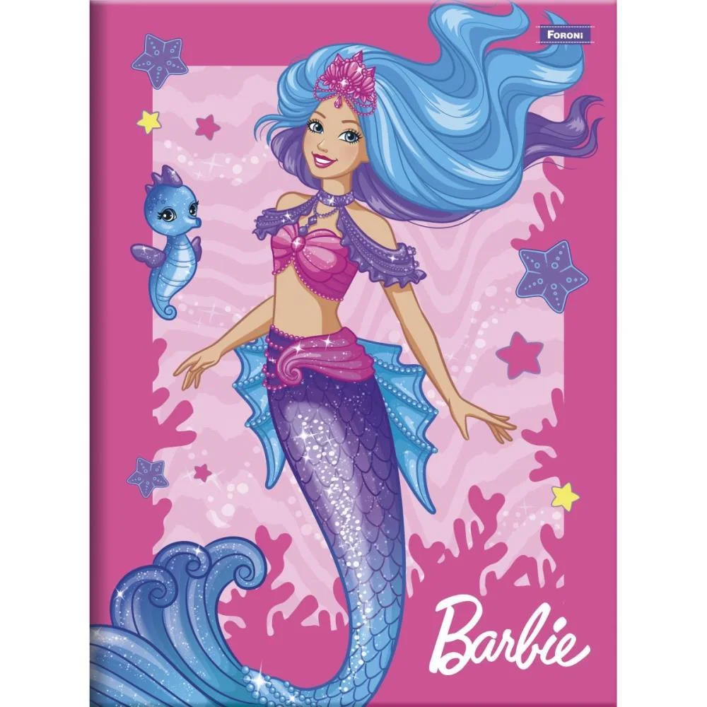 CADERNO BROCHURAO CAPA DURA BARBIE DREAMTOPIA 80F FORONI (PCT.C/05)