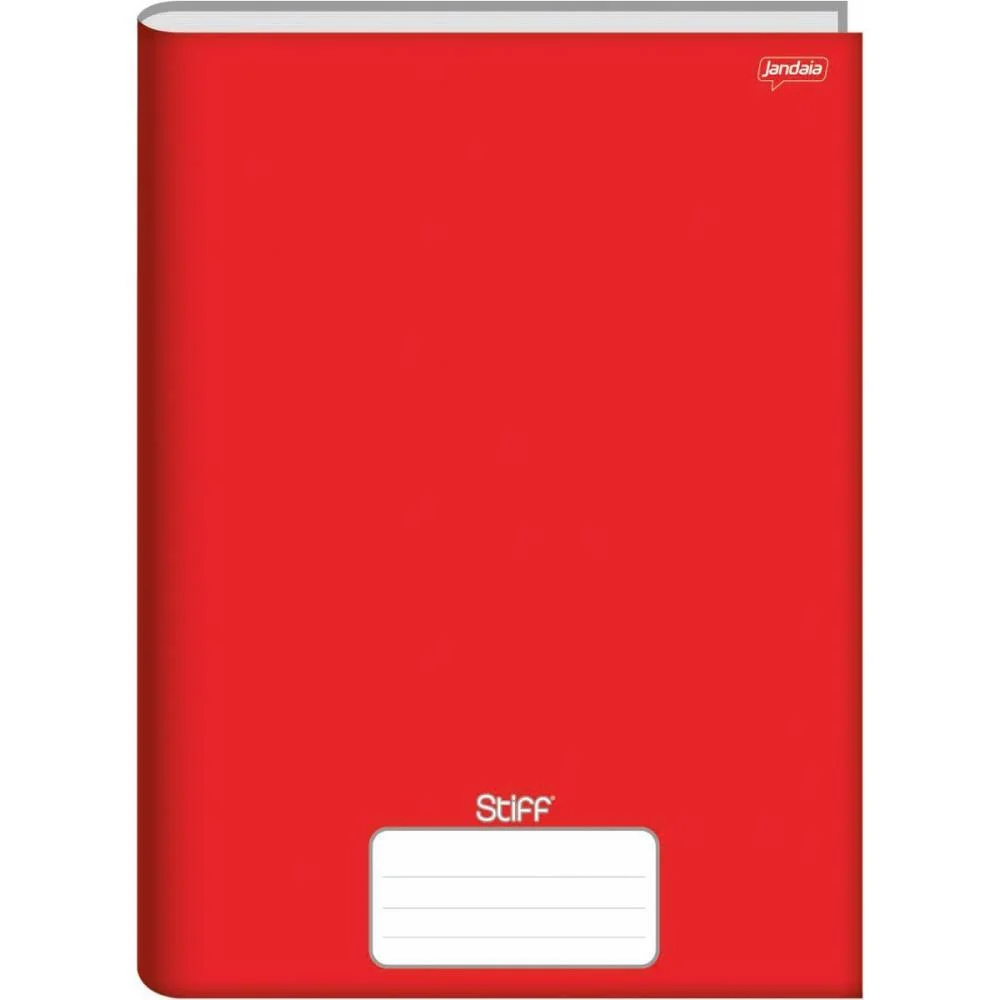 CADERNO BROCHURAO SEM PAUTA STIFF 96 FOLHAS VERMELHO CD. JANDAIA (PCT.C/05)