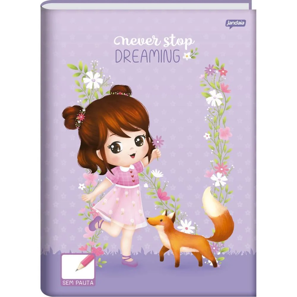 CADERNO BROCHURAO SEM PAUTA NINA 80FLS. JANDAIA (PCT.C/05)