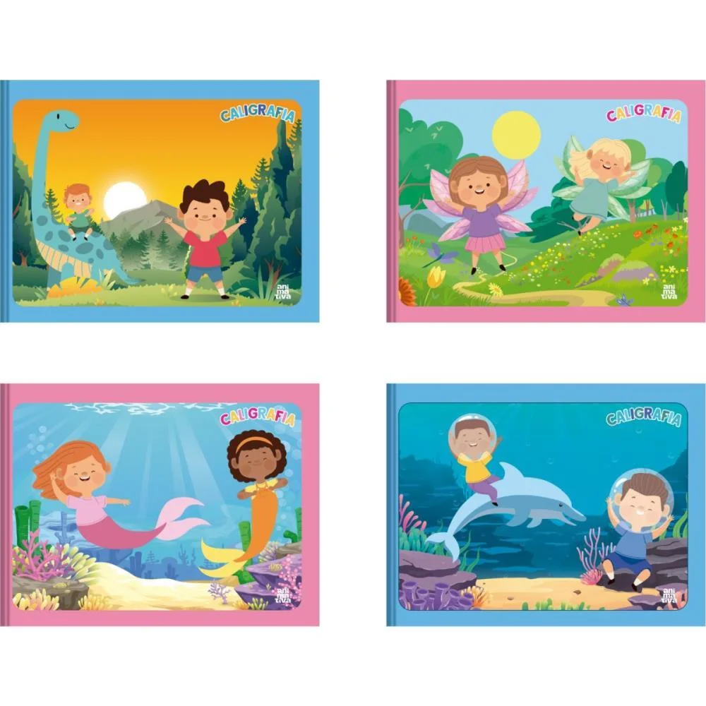 CADERNO CALIGRAFIA BROCHURA 40F ANIMATIVA (PCT.C/20)