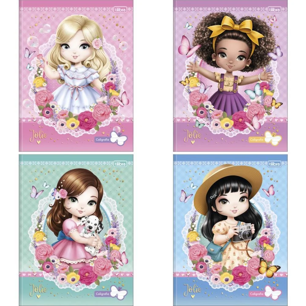 CADERNO CALIGRAFIA CAPA DURA JOLIE 40FLS. BROCHURA VERT. TILIBRA (PCT.C/05)