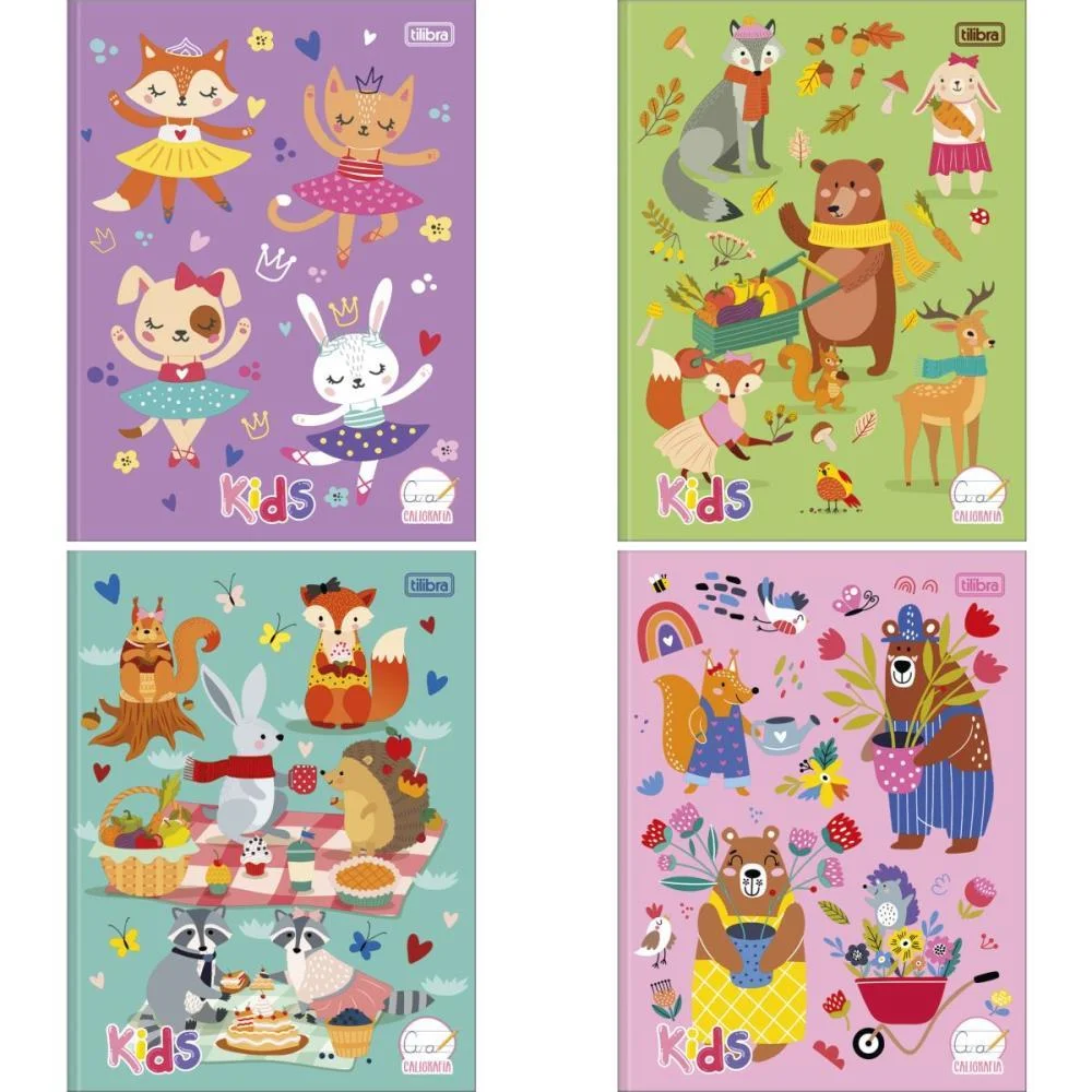 CADERNO CALIGRAFIA CAPA DURA KIDS 40FLS BROCHURA FEMININO TILIBRA (PCT.C/08)