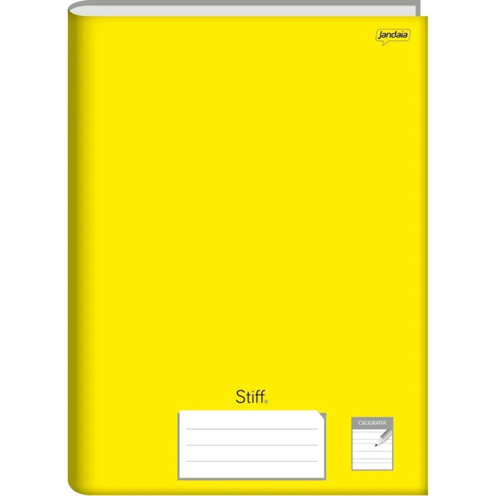 CADERNO CALIGRAFIA CAPA DURA STIFF 96 FOLHAS AMARELO JANDAIA (PCT.C/05)