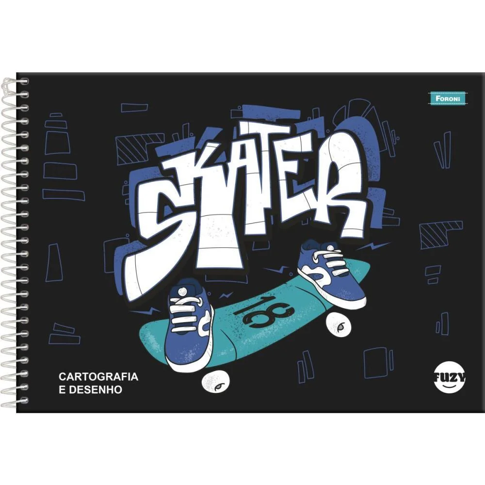 CADERNO DESENHO UNIV CAPA DURA FUZY 80FLS. FORONI (PCT.C/04)
