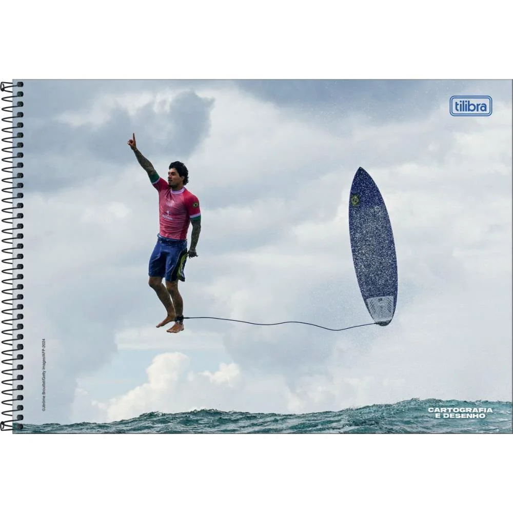 CADERNO DESENHO UNIV CAPA DURA GABRIEL MEDINA 80FLS ESPIRAL TILIBRA (PCT.C/04)