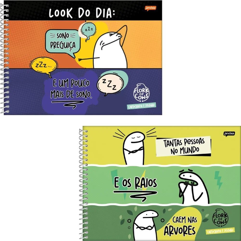 CADERNO DESENHO UNIV CAPA DURA FLORK 80FLS. JANDAIA (PCT.C/04)