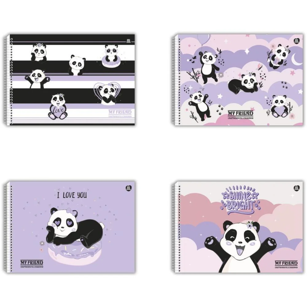 CADERNO DESENHO UNIV CAPA DURA MY FRIEND 60F ANIMATIVA (PCT.C/05)
