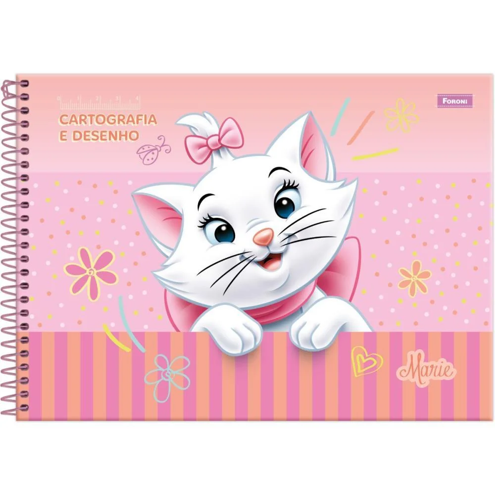 CADERNO DESENHO UNIV CAPA DURA MARIE PLUS 80FLS FORONI (PCT.C/05)