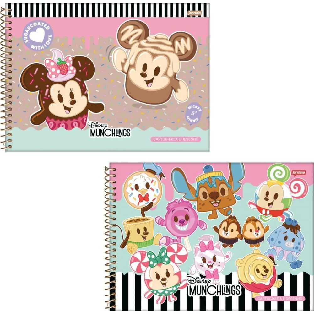 CADERNO DESENHO UNIV CAPA DURA DISNEY MUNCHILLINGS 80FLS JANDAIA (PCT.C/04)