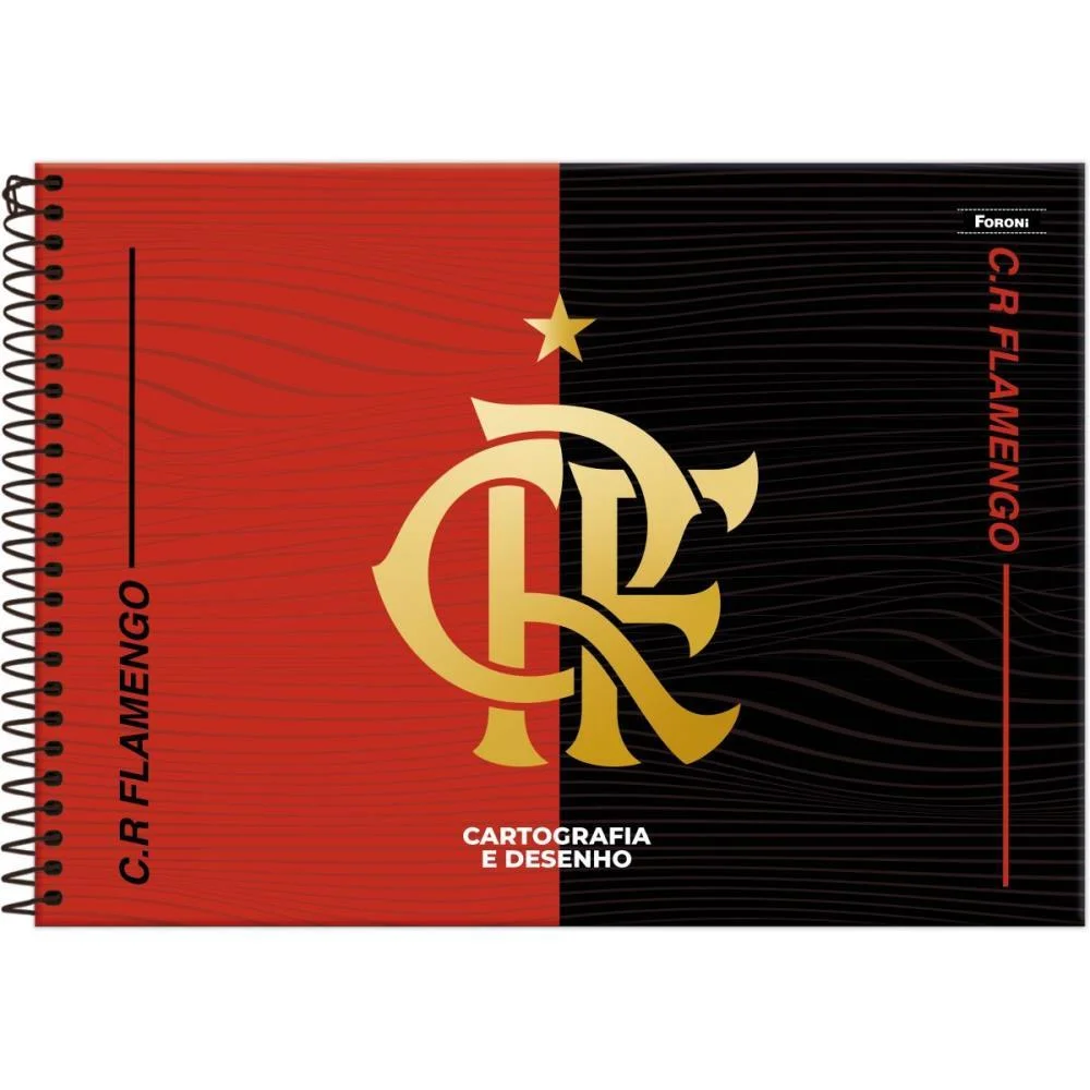 CADERNO DESENHO UNIV CAPA DURA FLAMENGO 80FLS FORONI (PCT.C/05)