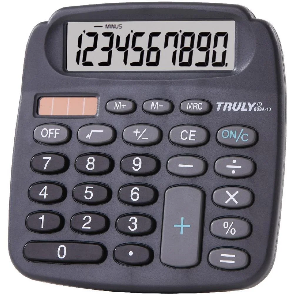 CALCULADORA DE MESA 10 DIG. SOLAR/BAT.GRANDE PROCALC (UNIDADE)