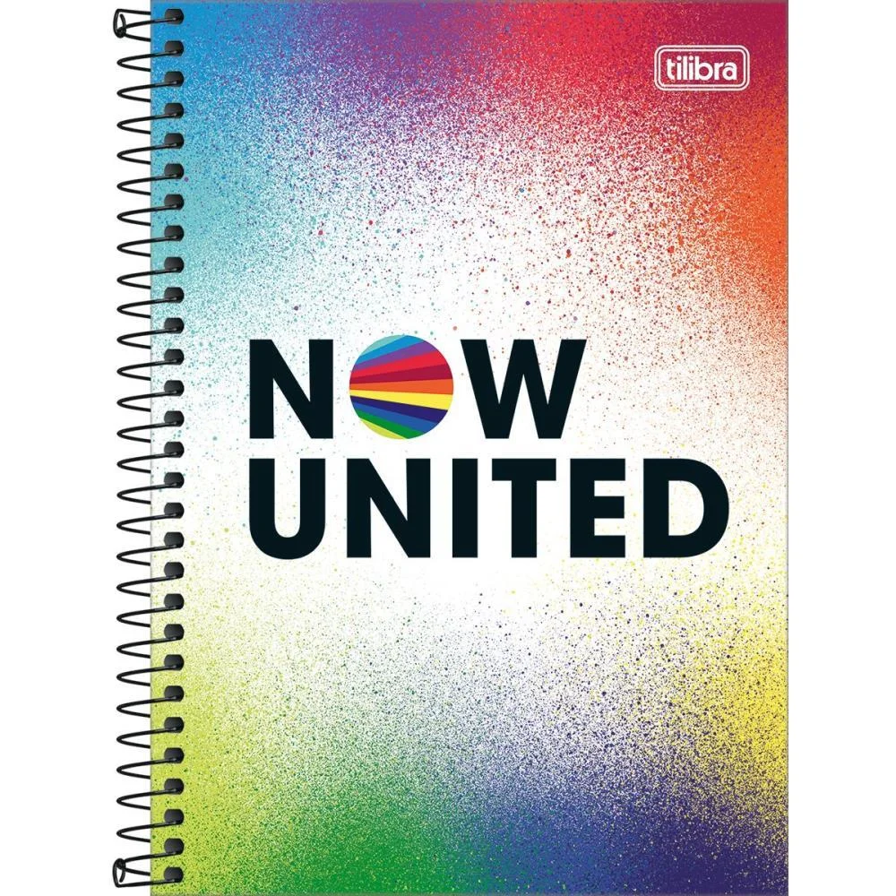 CADERNO ESPIRAL 1/4 CAPA DURA NOW UNITED 80FLS. TILIBRA (PCT.C/04)