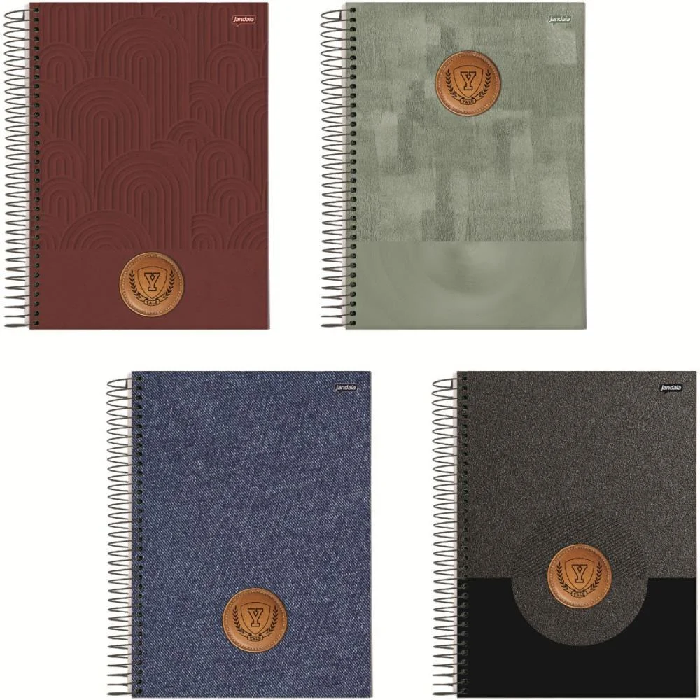 CADERNO ESPIRAL 1/4 CAPA DURA YALE 80FLS. JANDAIA (PCT.C/05)