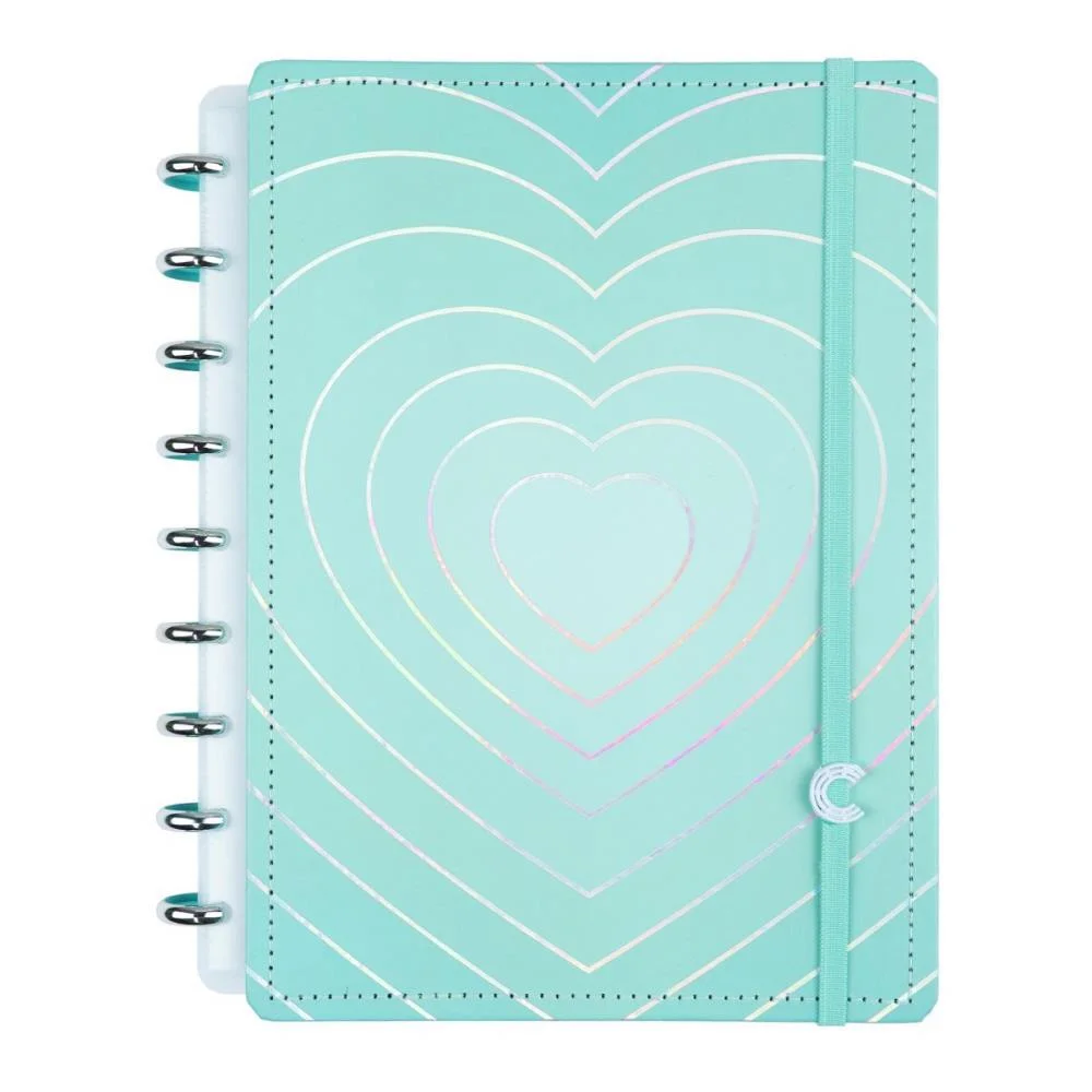 CADERNO INTELIGENTE MEDIO TURQUOISE LOVE 80FLS 190X255MM CADERNO INTELIGENTE (UNIDADE)