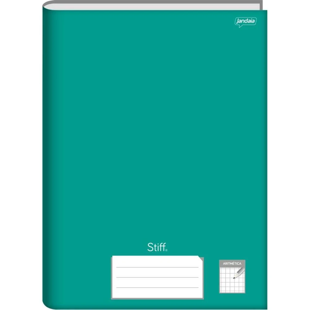 CADERNO QUADRICULADO 1/4 STIFF 07X07MM 96F CD VERDE JANDAIA (PCT.C/05)