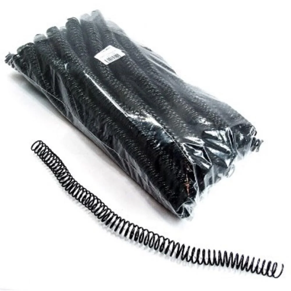 ESPIRAL PARA CADERNO 17MM PRETO C/100UN. P/100FLS. PLASTYLINE (PACOTE)