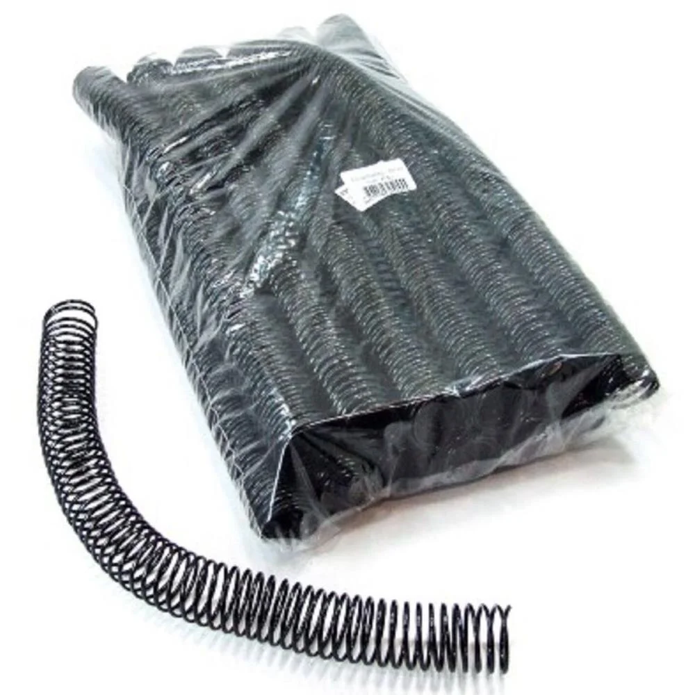 ESPIRAL PARA CADERNO 25MM PRETO C/48UN. P/160FLS. PLASTYLINE (PACOTE)