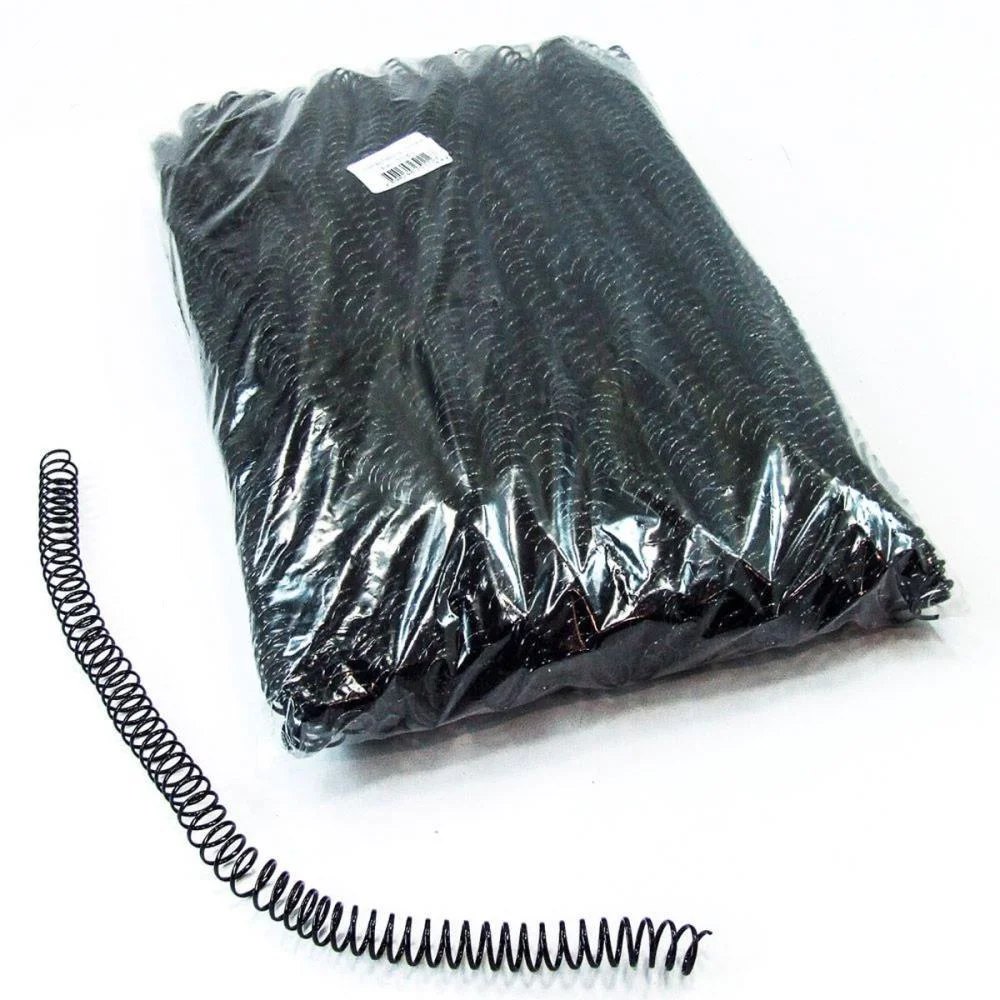 ESPIRAL PARA CADERNO 12MM PRETO C/100UN. P/70FLS. PLASTYLINE (PACOTE)