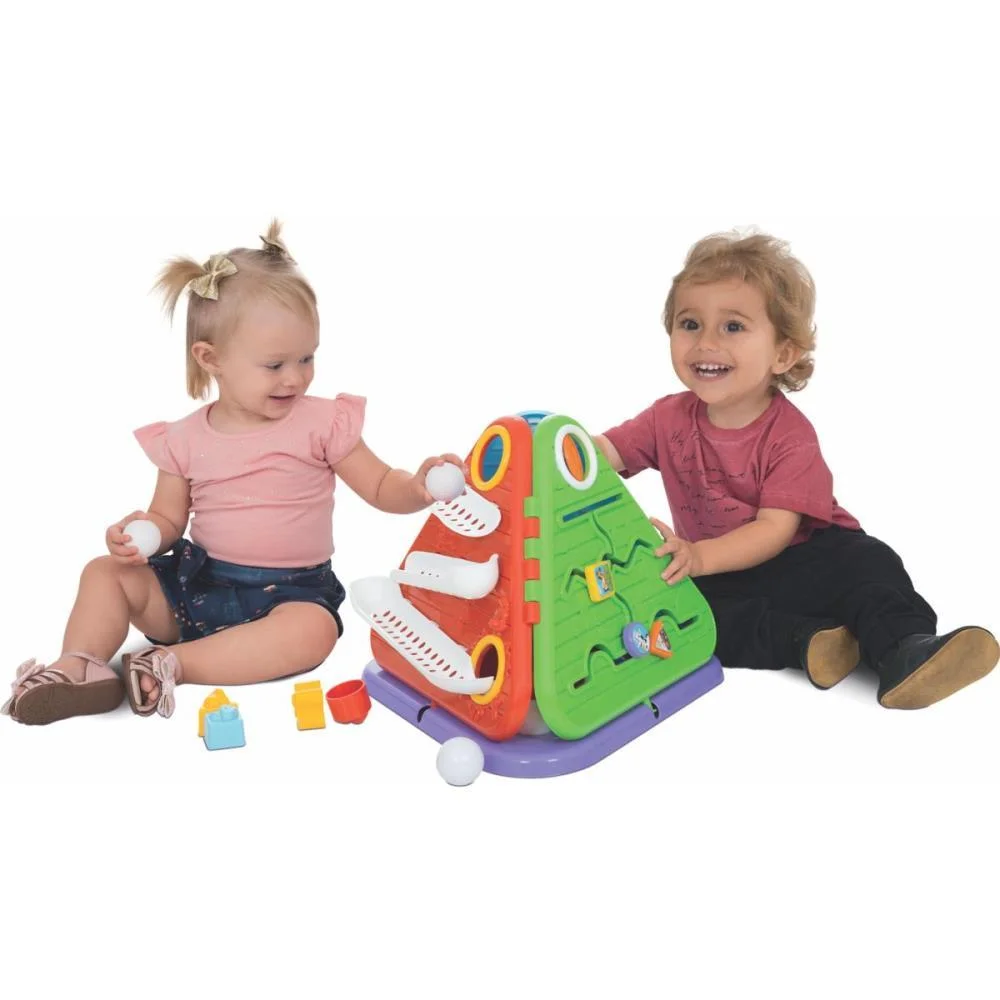 BRINQUEDO EDUCATIVO PIRAMIDE FESTA NA FAZENDA MERCO TOYS (UNIDADE)