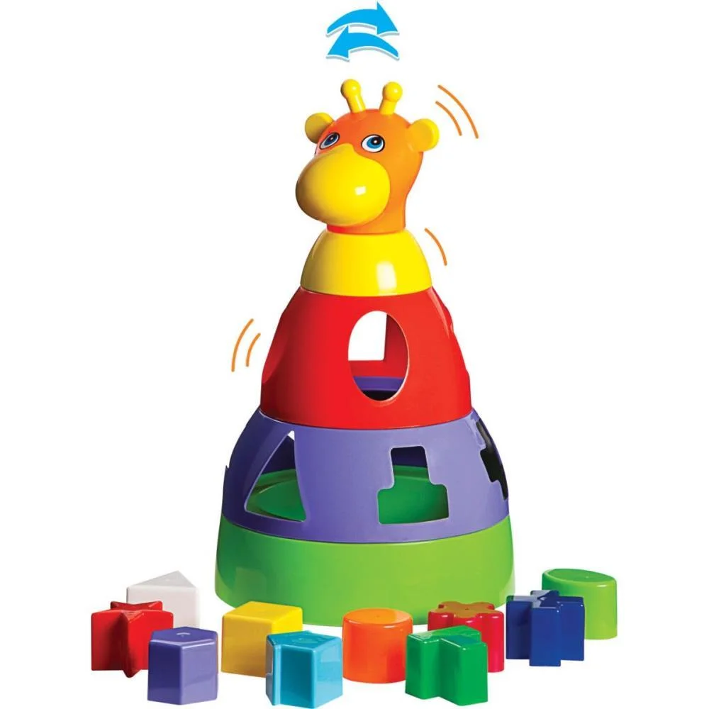 BRINQUEDO EDUCATIVO GIRAFA DIDATICA C/BLOCOS MERCO TOYS (UNIDADE)