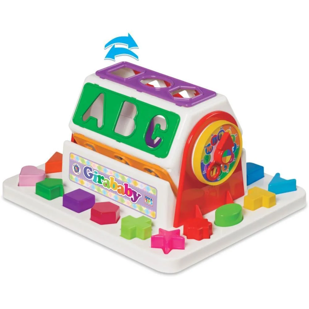 BRINQUEDO EDUCATIVO GIRA BABY C/BLOCOS MERCO TOYS (UNIDADE)
