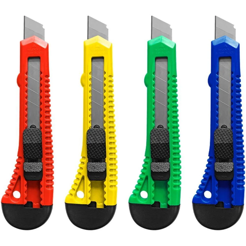 ESTILETE LARGO PLASTICO CORES 18MM (S) MAKE+ (CX.C/12)