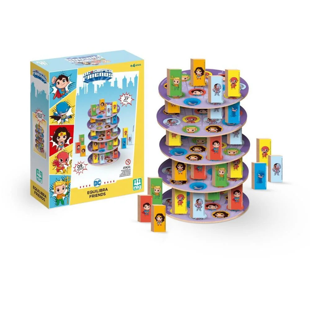 BRINQUEDO EDUCATIVO DC SUPER FRIENDS EQUILIBRA MAD NIG BRINQUEDOS (UNIDADE)