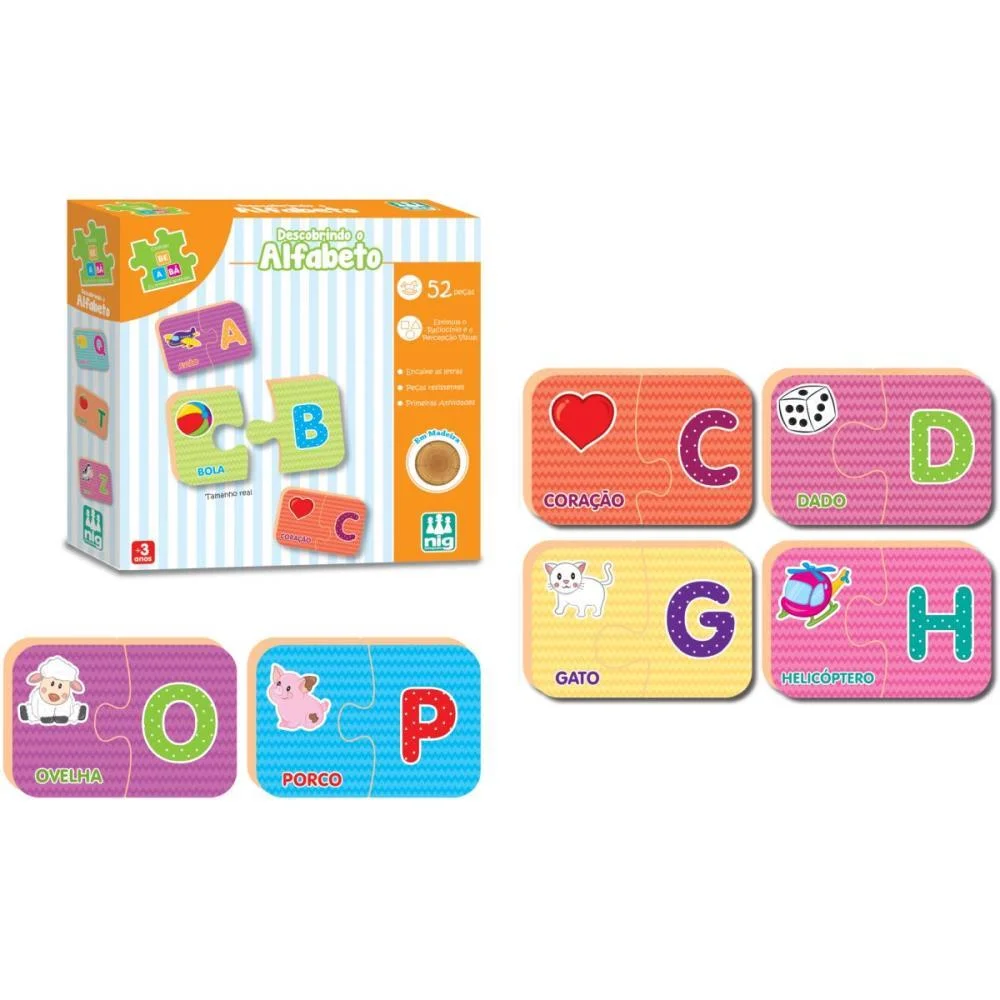 BRINQUEDO EDUCATIVO BE A BA DESCOBRINDO ALFABETO NIG BRINQUEDOS (UNIDADE)