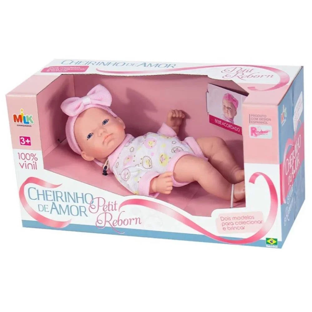 BONECA CHEIRINHO DE AMOR REBORN ACORD MILK (UNIDADE)