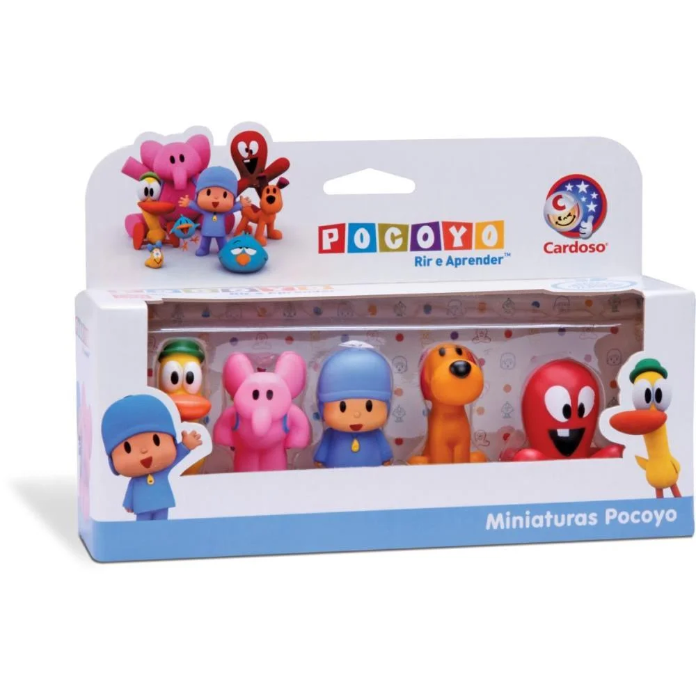BONECO E PERSONAGEM POCOYO MINIATURAS C/5 5CM VINI CARDOSO TOYS (UNIDADE)