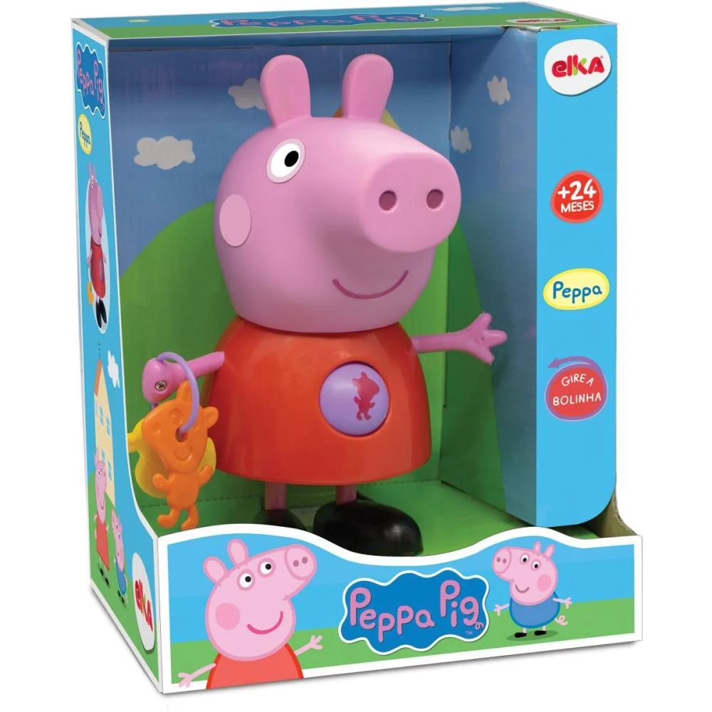 BONECO E PERSONAGEM PEPPA PIG ATIVIDADES 24CM. ELKA (UNIDADE)