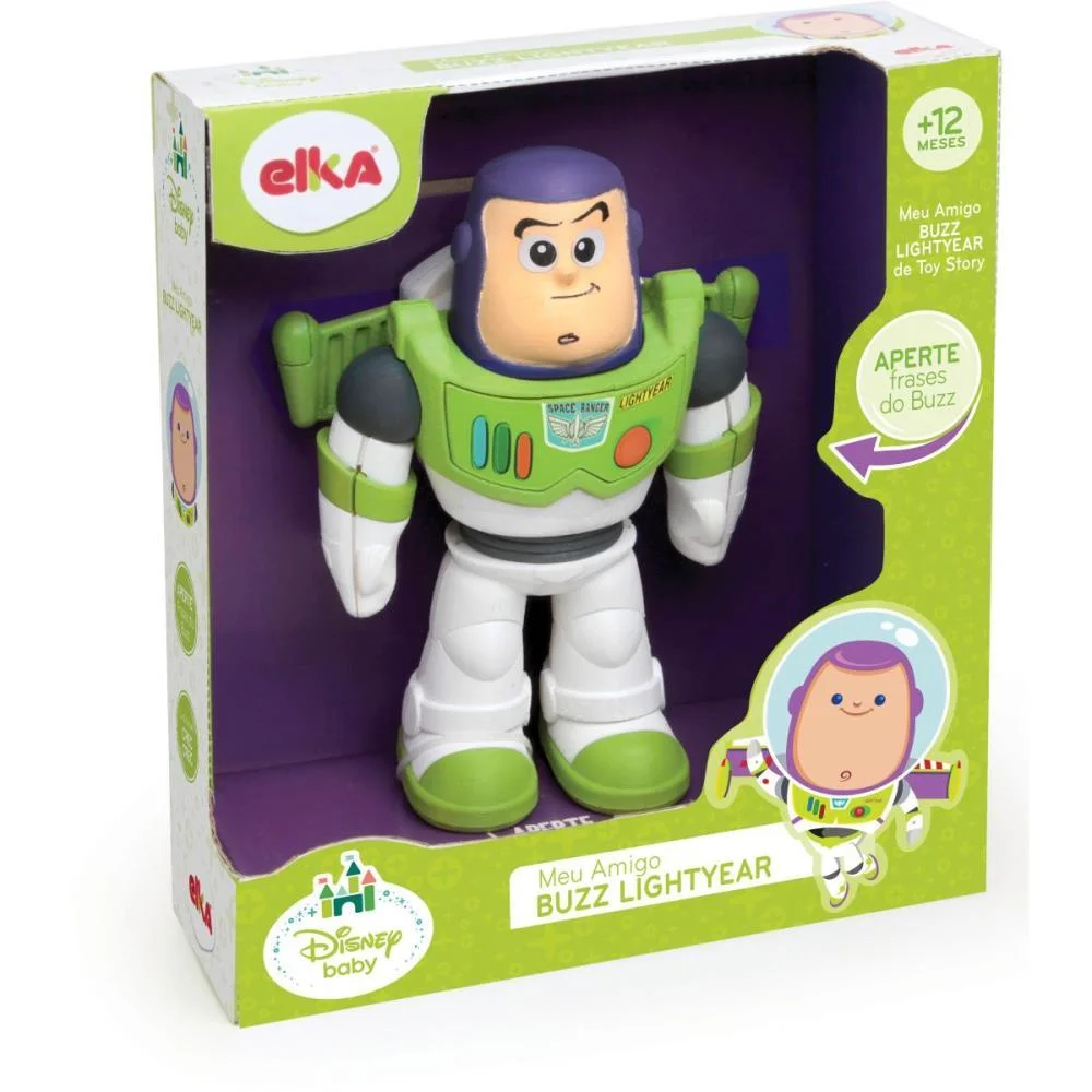 BONECO E PERSONAGEM BUZZ LIGHTYEAR C/SOM 23CM. ELKA (UNIDADE)
