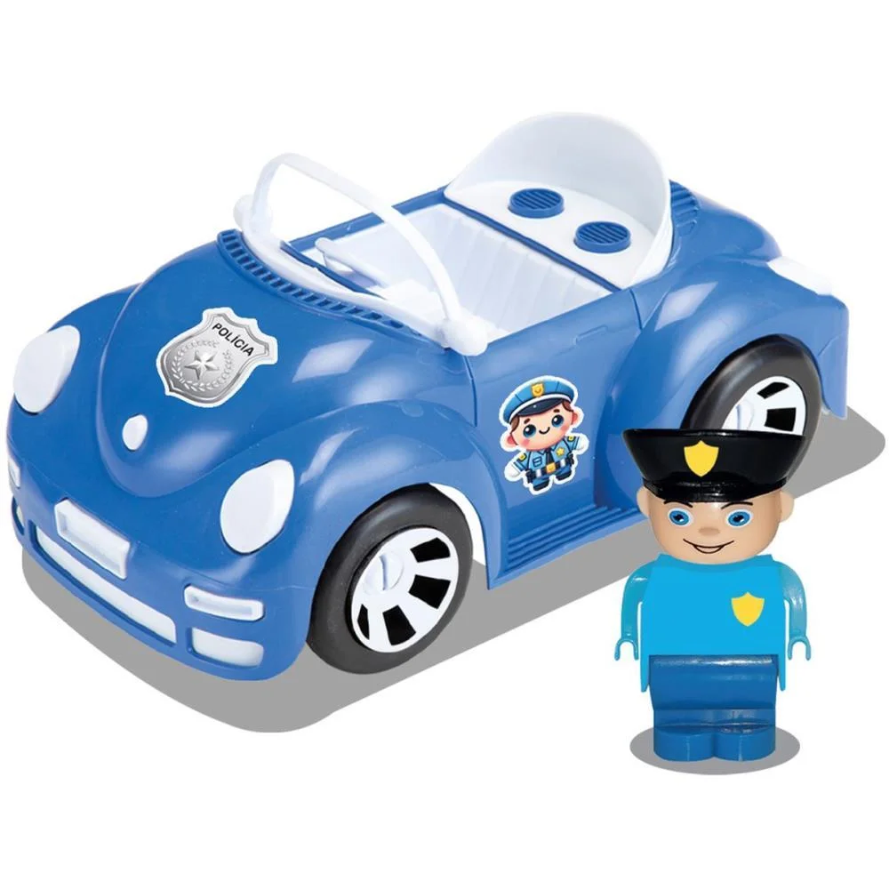 CARRINHO POLICIA SUPER CAR C/BONECO MONTE LIBANO (UNIDADE)