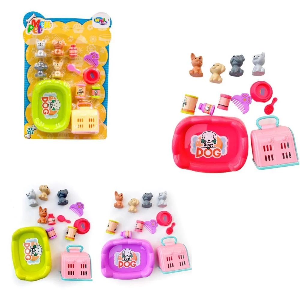 MINIATURA COLECIONAVEL KIT MINI PET HORA PASSEIO (S) WELLMIX (BLISTER)