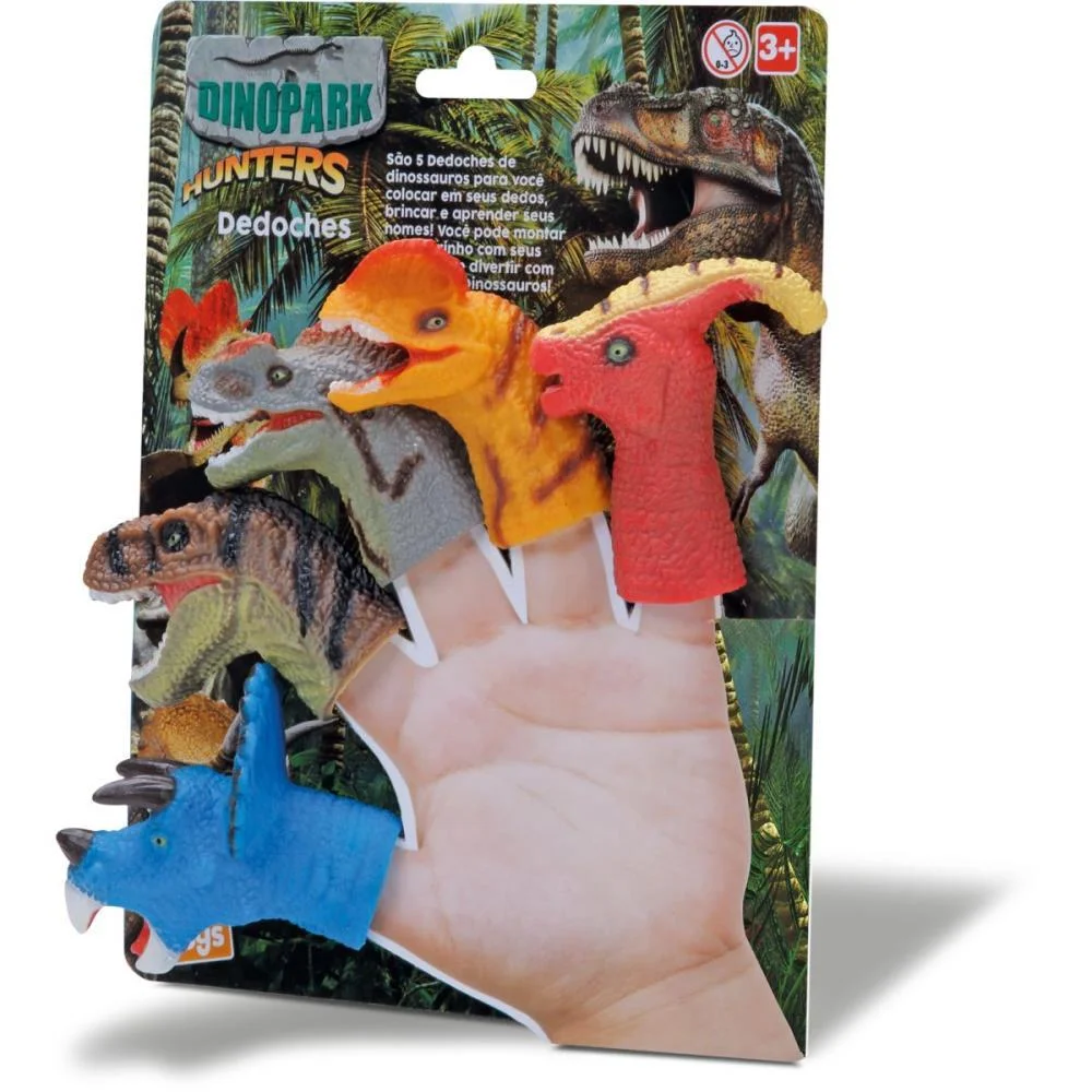 DINOSSAURO DINOPARK DEDOCHE BEE TOYS (UNIDADE)