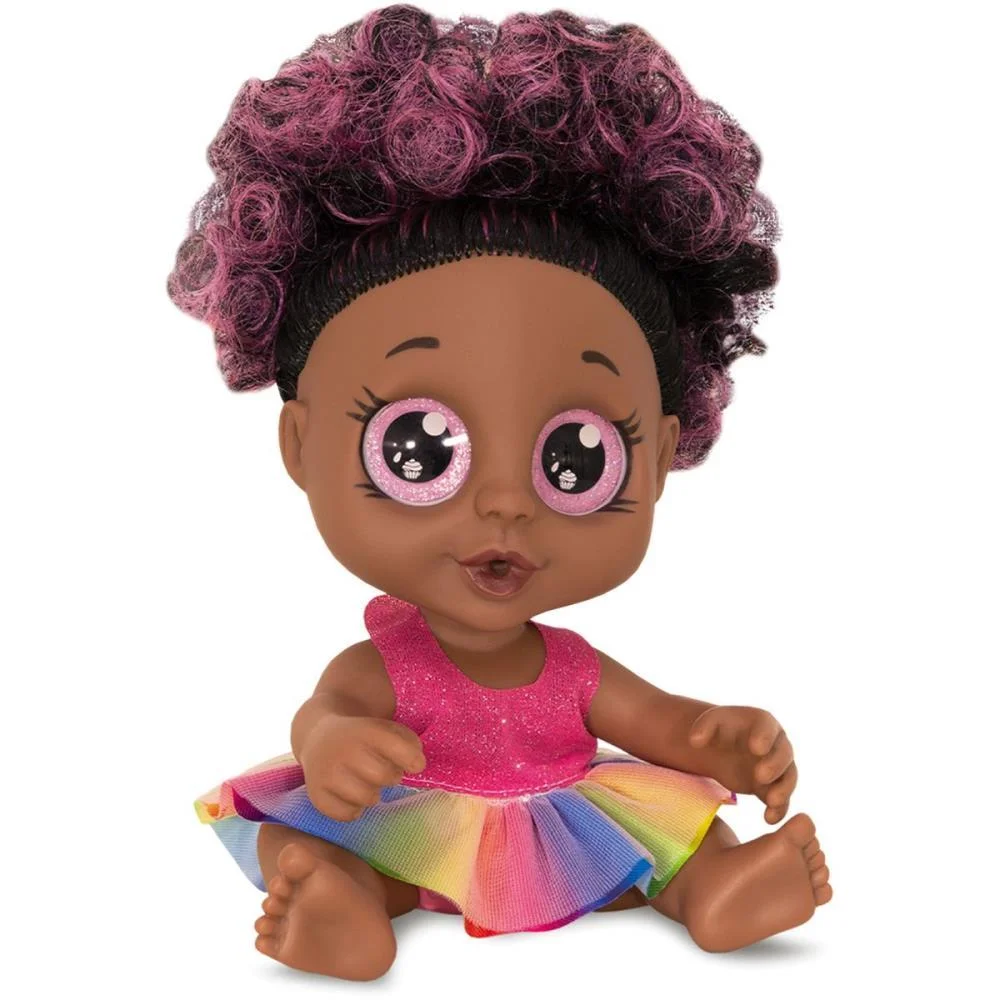 BONECA COM MECANISMO MAGIC BABY NEGRA FAZ XIXI C/MA SID-NYL (UNIDADE)