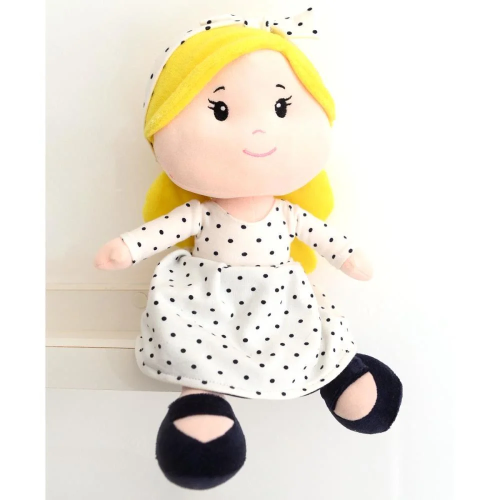 BONECA DE PELUCIA CLARA LOIRA 35CM ZIP (UNIDADE)