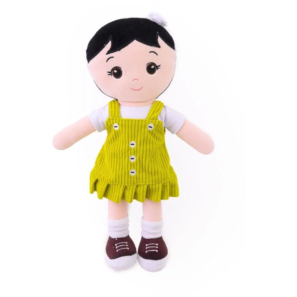 BONECA DE PELUCIA GISELE VESTIDO VERDE 35CM ZIP (UNIDADE)