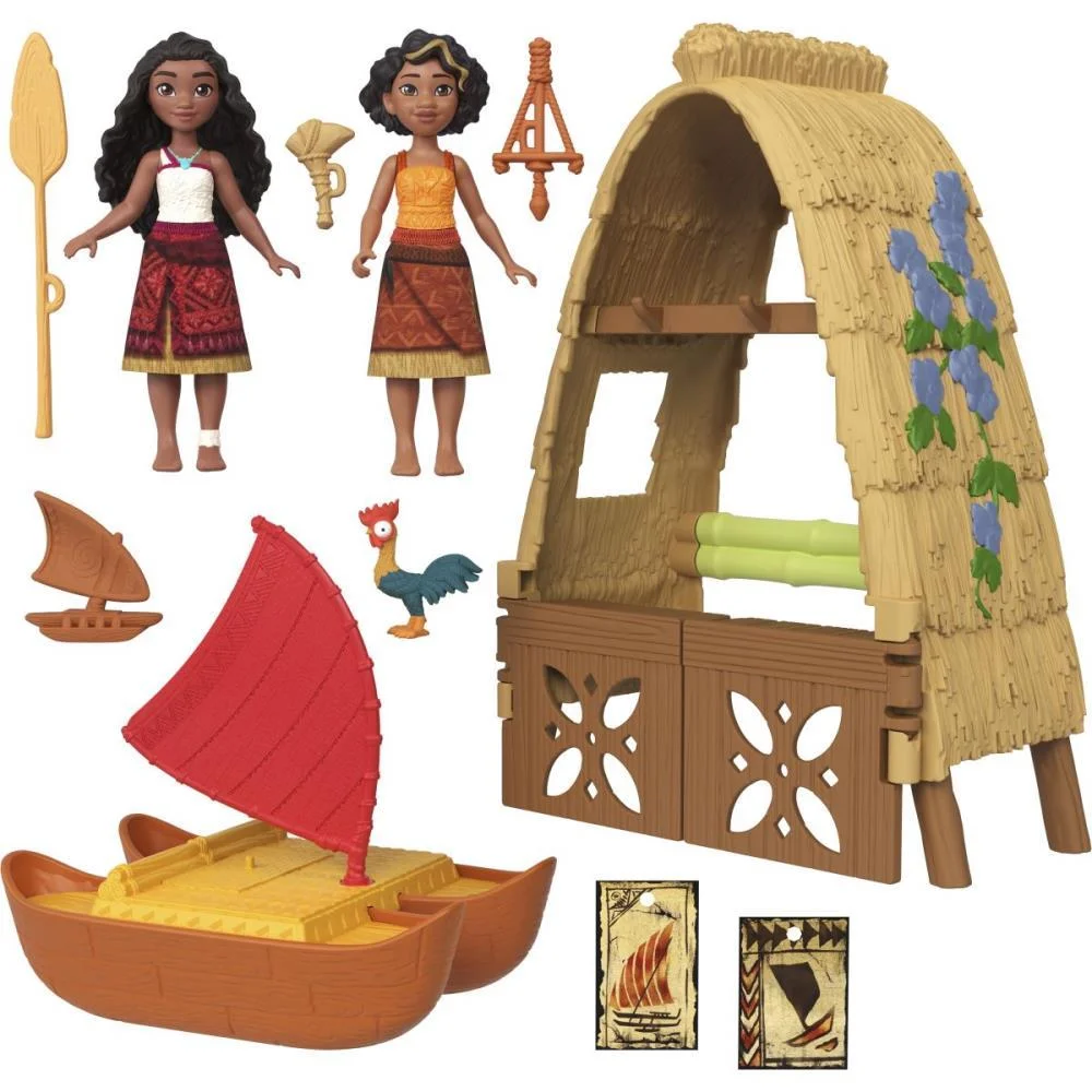BONECA DISNEY MOANA MINI PLAYSET MOANA E AMI MATTEL (UNIDADE)