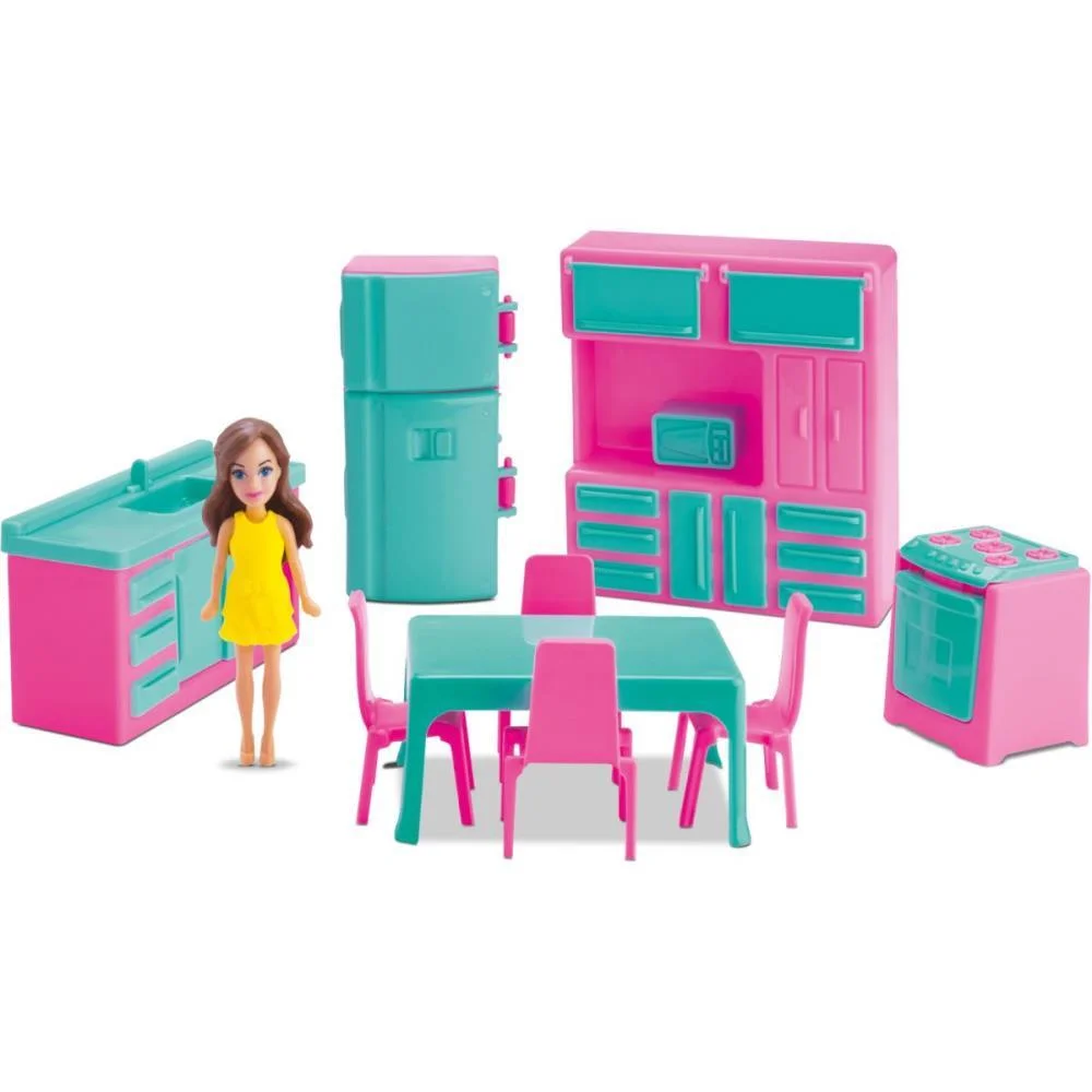 CASINHA DE BONECA COLECAO JUDY COZINHA C/BONECA SAMBA TOYS (UNIDADE)