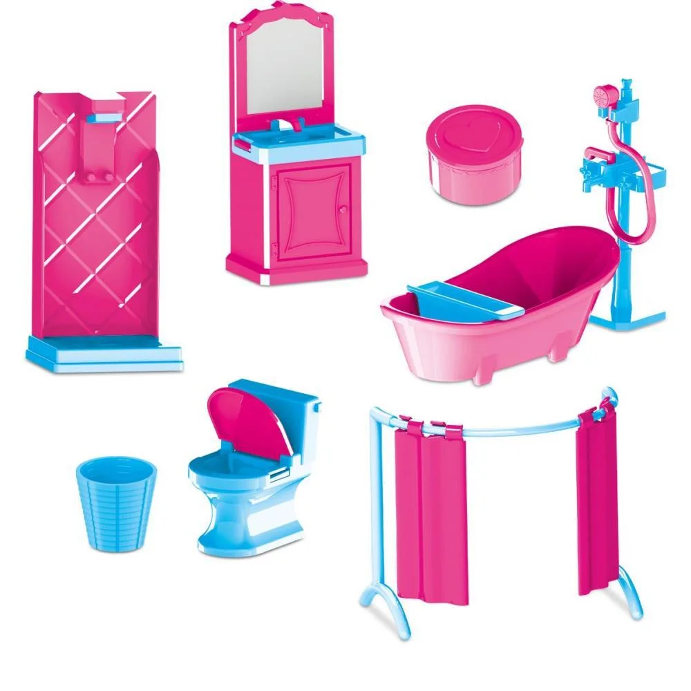 CASINHA DE BONECA COLECAO JUDY HOME BANHEIRO SAMBA TOYS (UNIDADE)