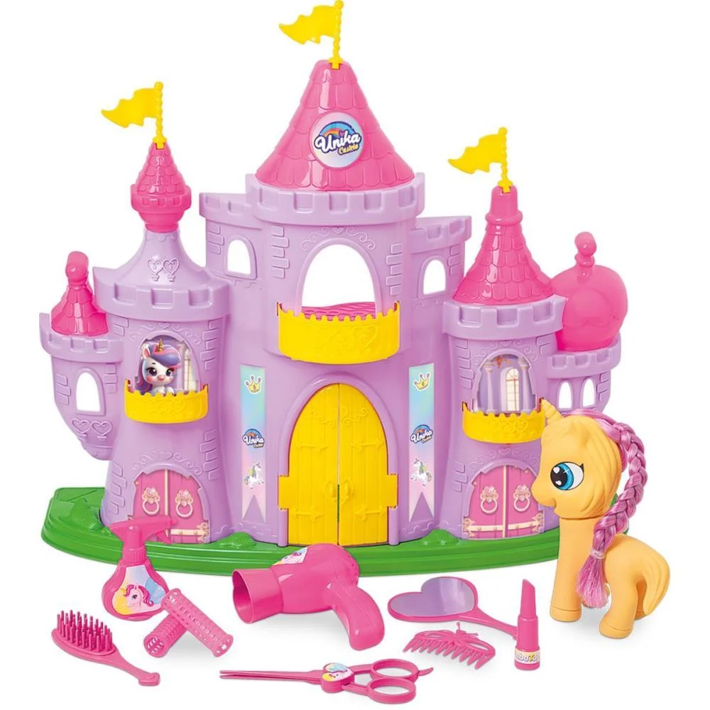 CASINHA DE BONECA CASTELO UNIKA C/BONECA SAMBA TOYS (UNIDADE)