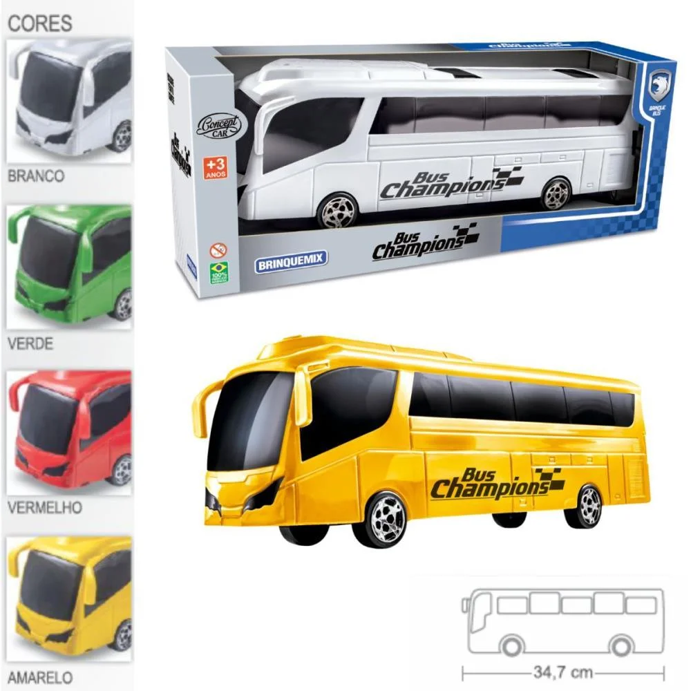 CARRINHO BUS CHAMPIONS CONCEPT CAR 41CM BRINQUEMIX (UNIDADE)