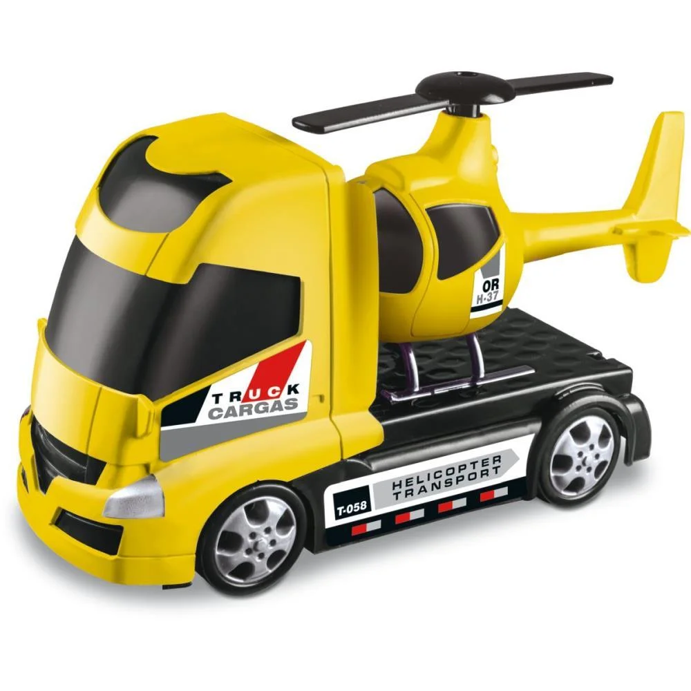 CAMINHAO HELI-TRUCK 29CM (S) ORANGE TOYS (UNIDADE)